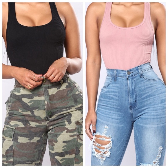 1 LEFT! Black & Mauve Seamless Bodysuit Set - Picture 8 of 8